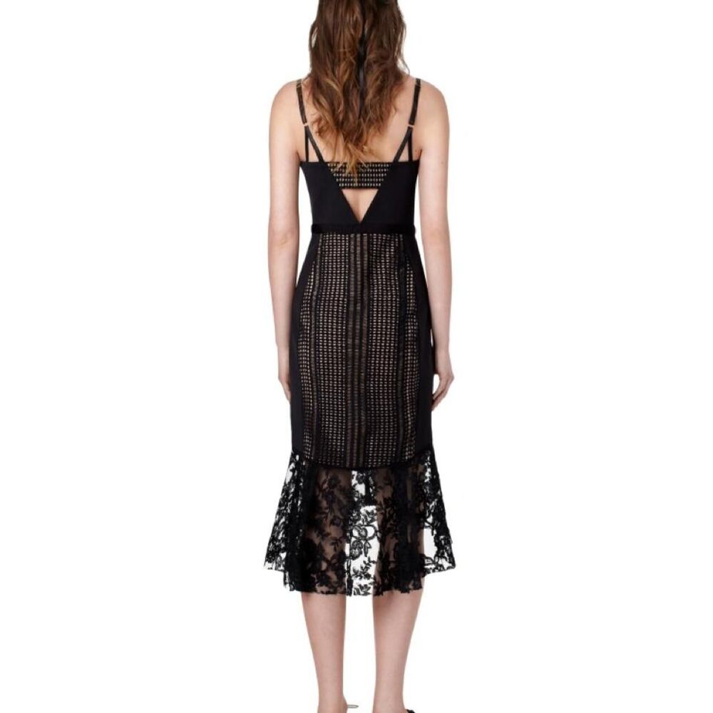 Three Floor Black lace midi dress with zipper - Picture 5 of 8